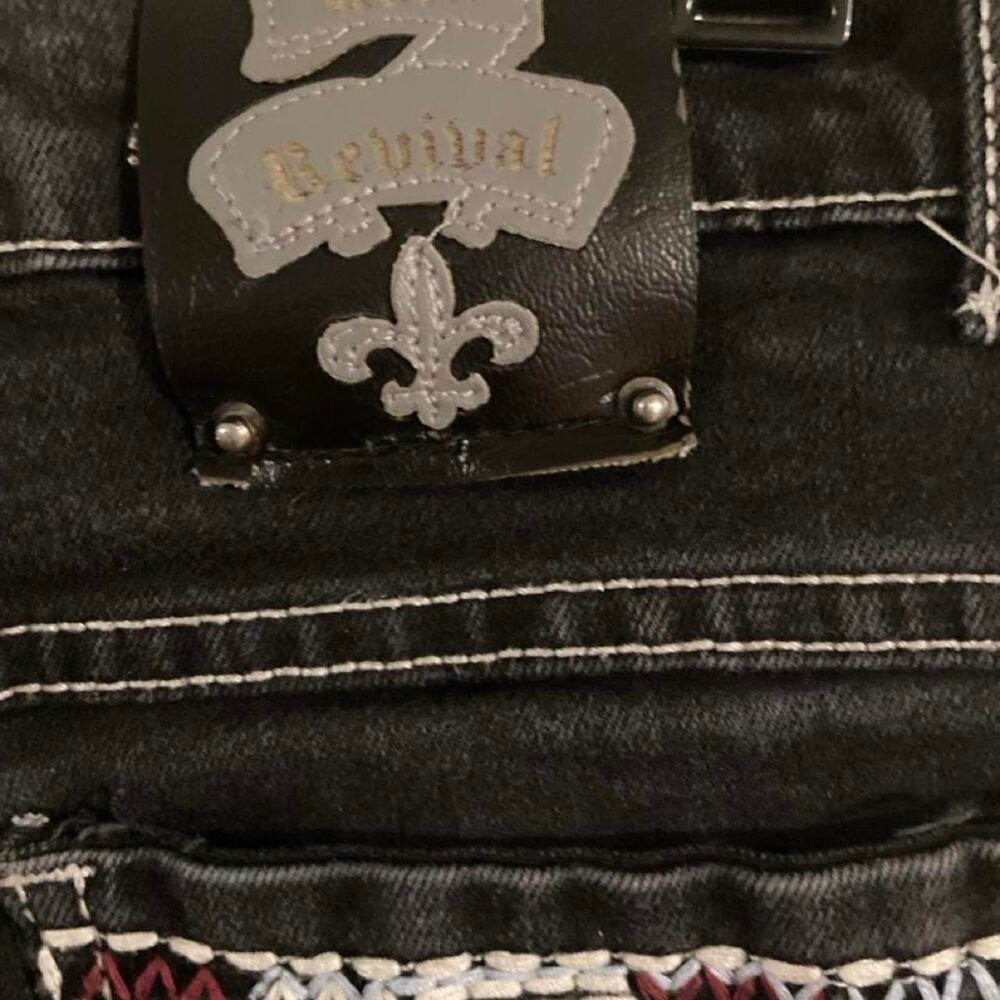 Rock revival black jeans with - Picture 5 of 6
